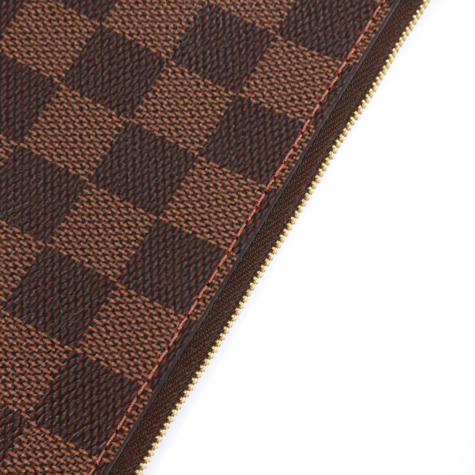 LOUIS VUITTON - Pochette Neverfull Louis Vuitton en toile enduite damier ébène