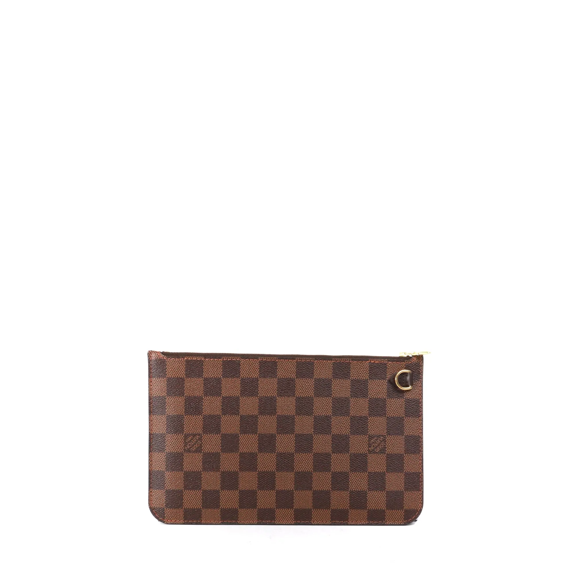 LOUIS VUITTON - Pochette Neverfull Louis Vuitton en toile enduite damier ébène