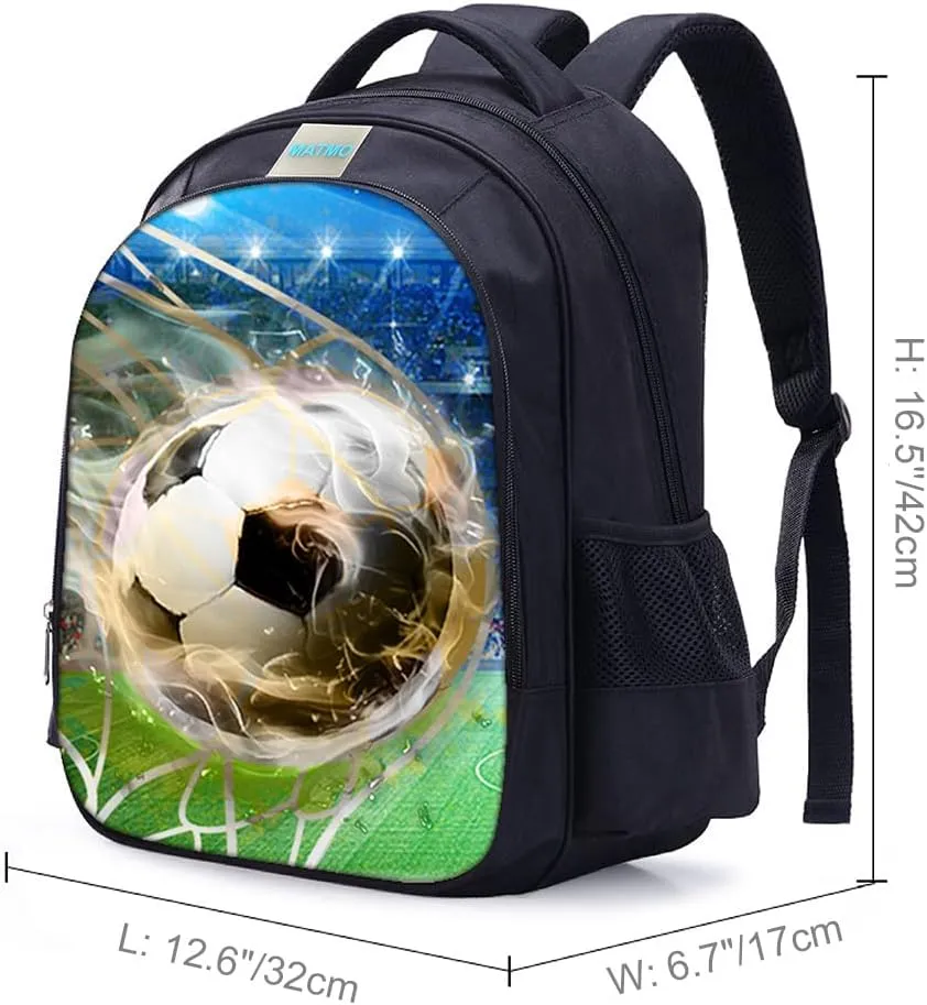MATMO Soccer Backpack for Boys - Football Pattern School Bag