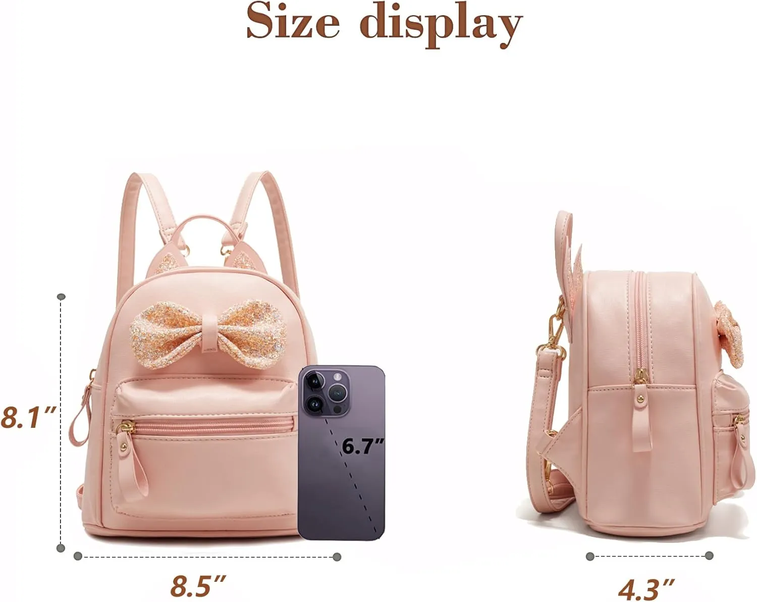 Mini Backpack for Girls Gift, Cute Small Backpack Purse for Teens Kids, Toddler Cat Mini Bookbag