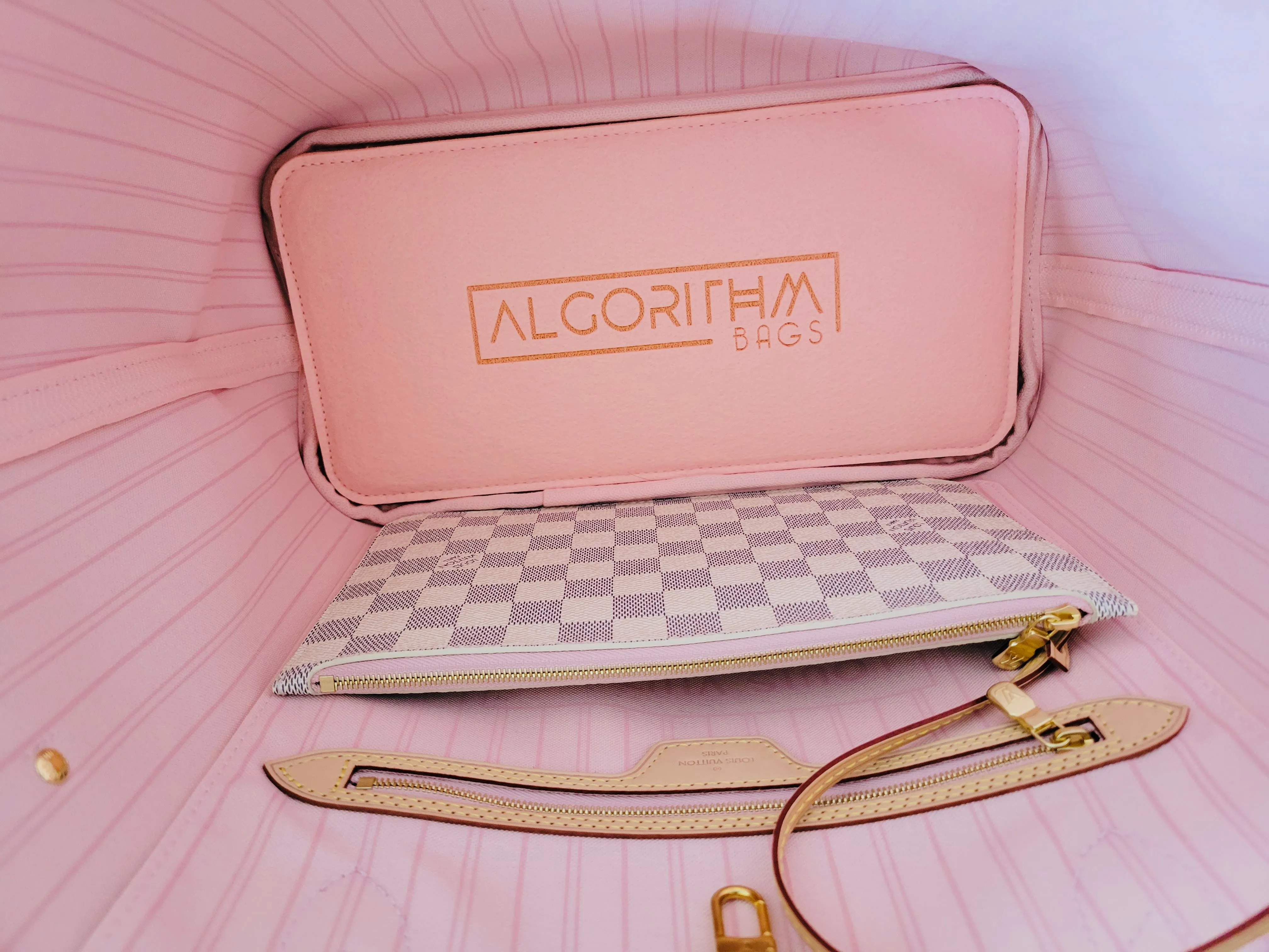 NEW! LV Neverfull Base Shaper, Premium 3mm felt wrapped Flexible Acrylic, Only @AlgorithmBags for Louis Vuitton