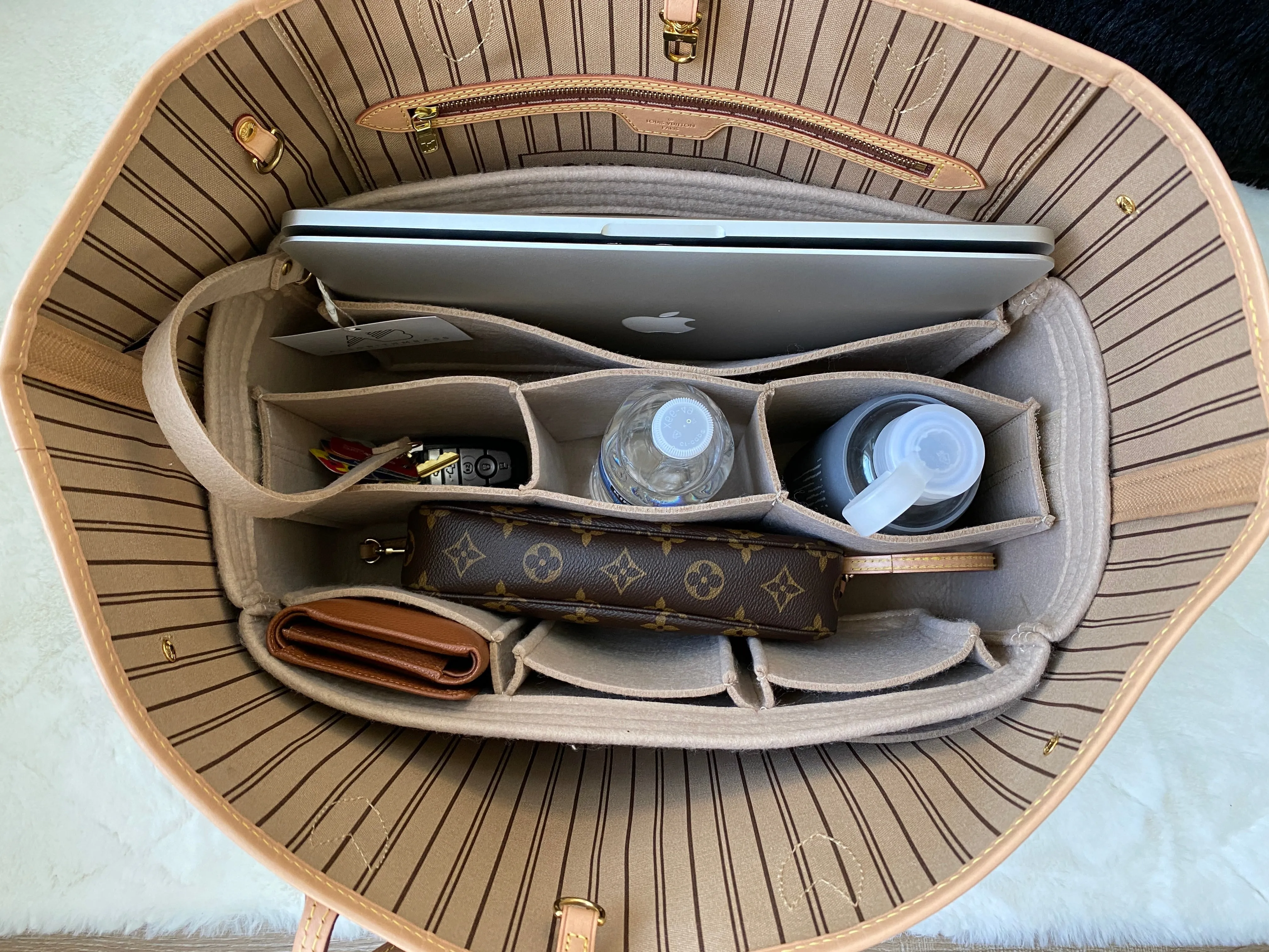 NEW! LV Neverfull NF GM MM Organizer Insert Liner Shaper Divider Protector Only @AlgorithmBags® for Louis Vuitton