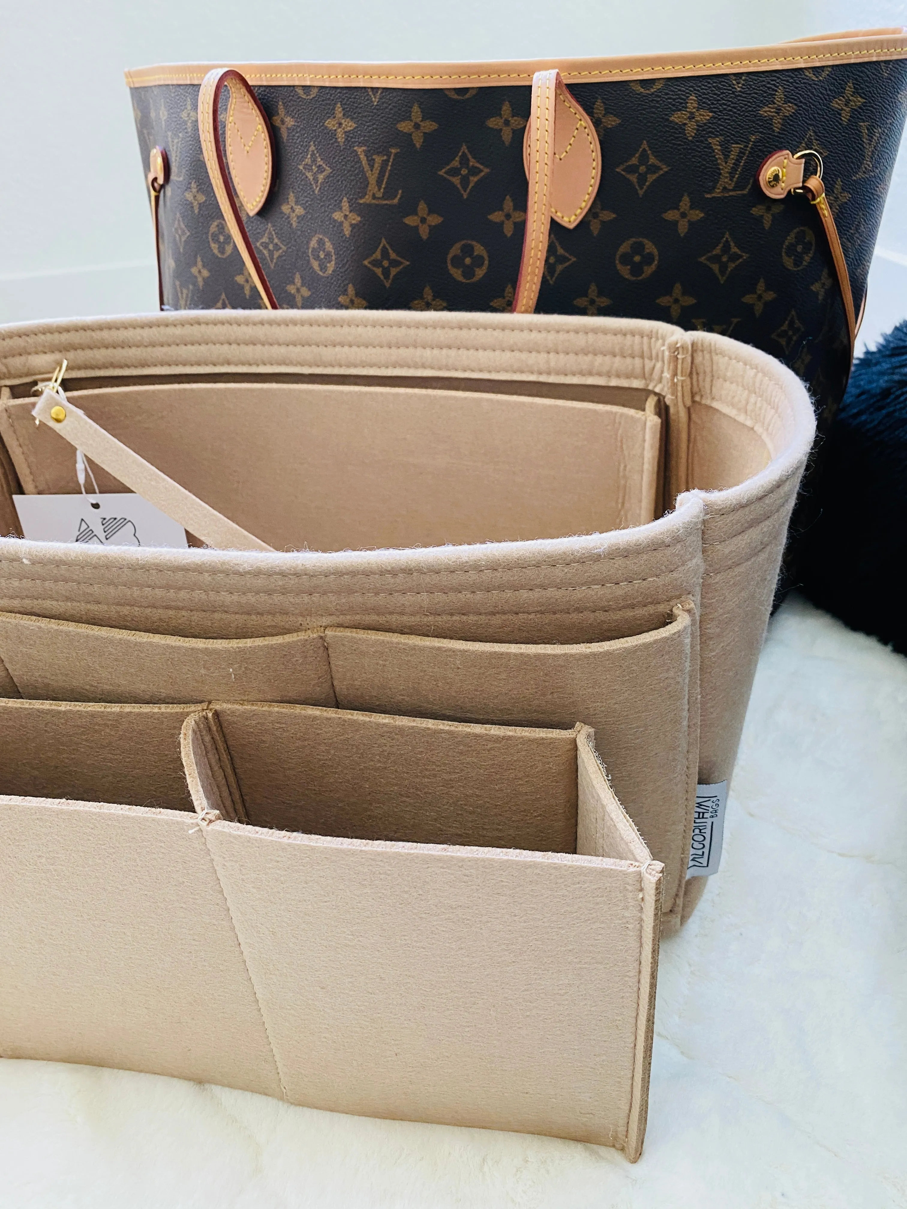 NEW! LV Neverfull NF GM MM Organizer Insert Liner Shaper Divider Protector Only @AlgorithmBags® for Louis Vuitton