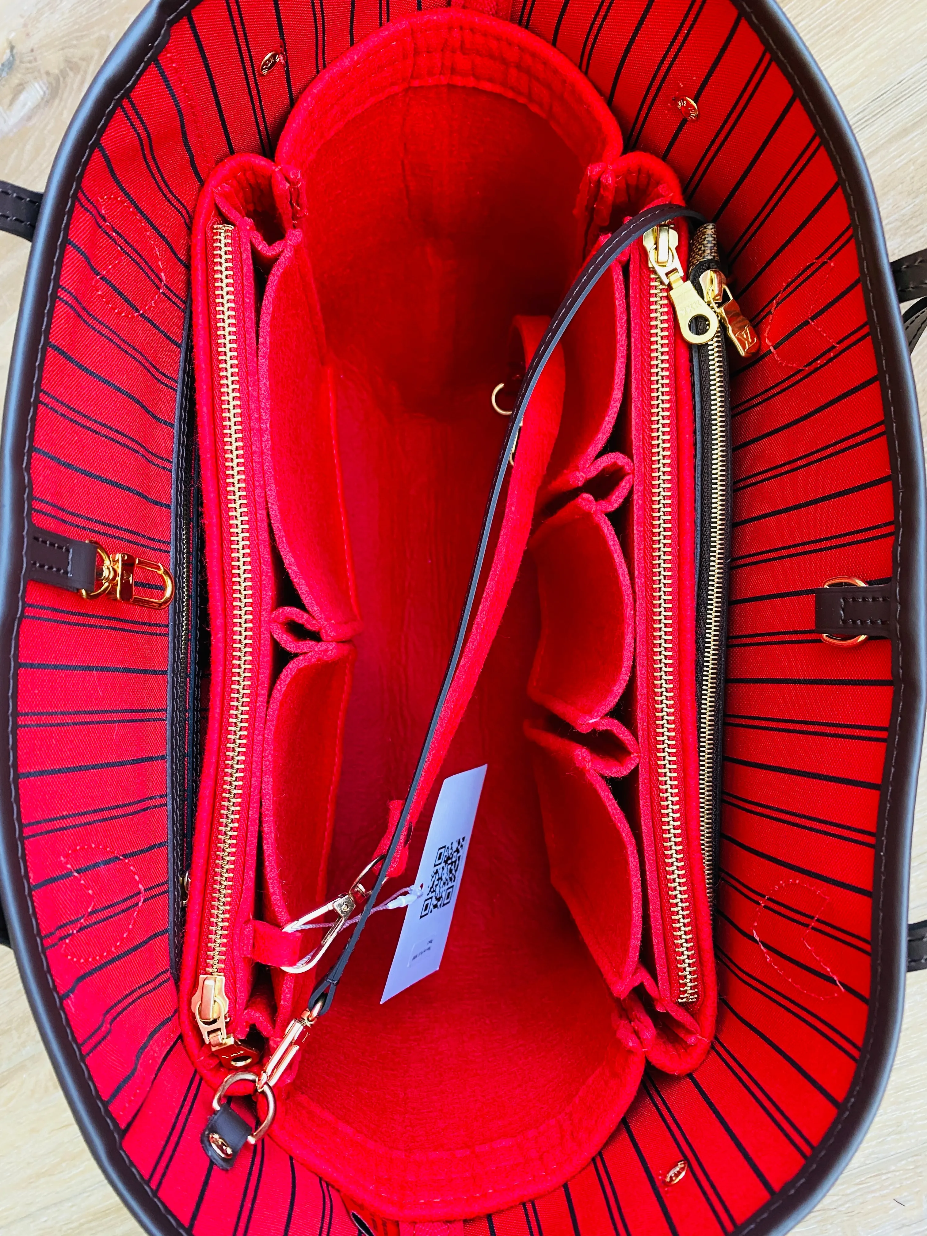 NEW! LV Neverfull NF GM Purse Organizer with Zippers, Only @AlgorithmBags® for Louis Vuitton, 3mm Felt