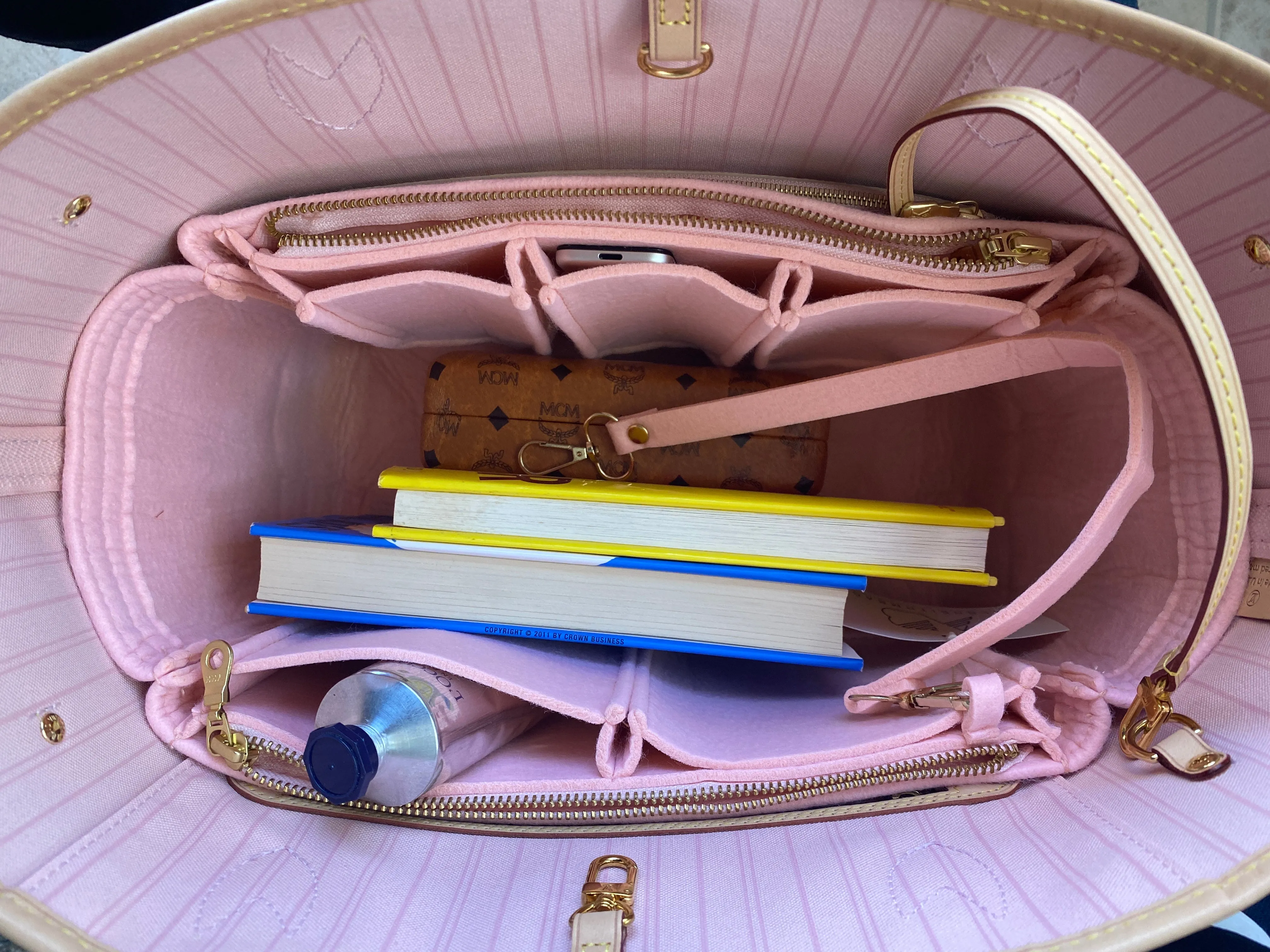 NEW! LV Neverfull NF GM Purse Organizer with Zippers, Only @AlgorithmBags® for Louis Vuitton, 3mm Felt