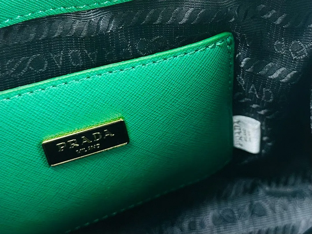P Galleria small Saffiano patent leather bag