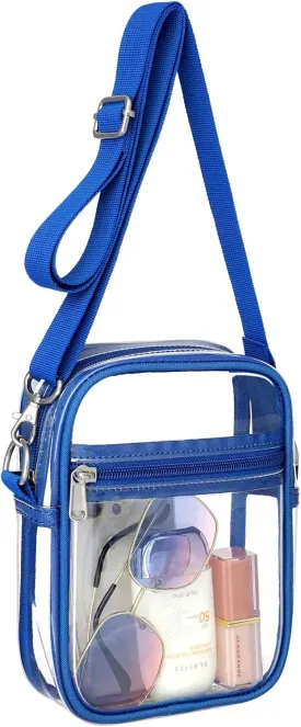 PACKISM Clear Bag for Stadium Events - Clear Purses for Women Stadium Crossbody Messenger Bag for Concerts Sporting Events