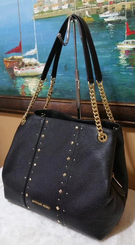 Prada Galleria Gauffre Black Leather Tote