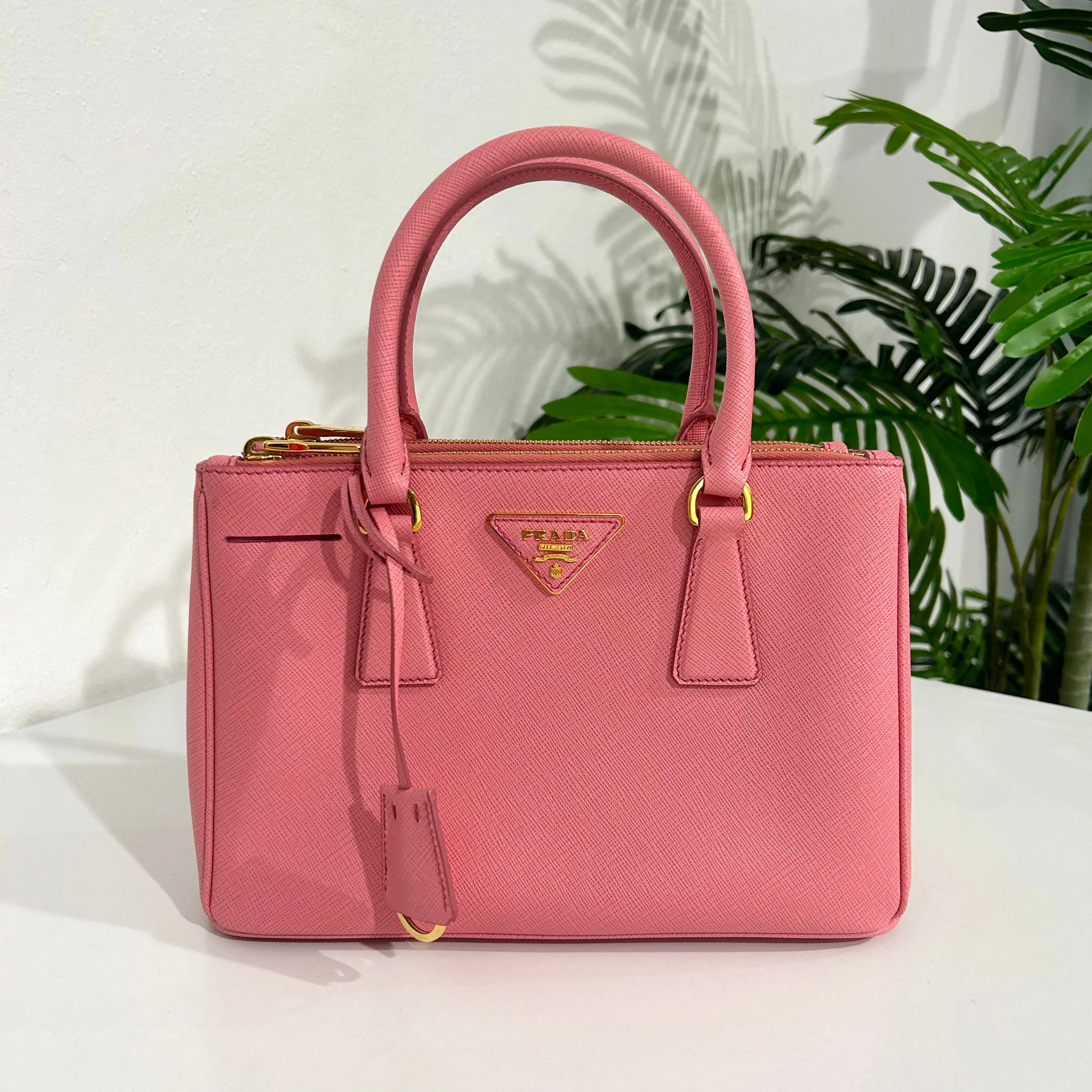 Prada Pink Galleria Saffiano Leather Bag