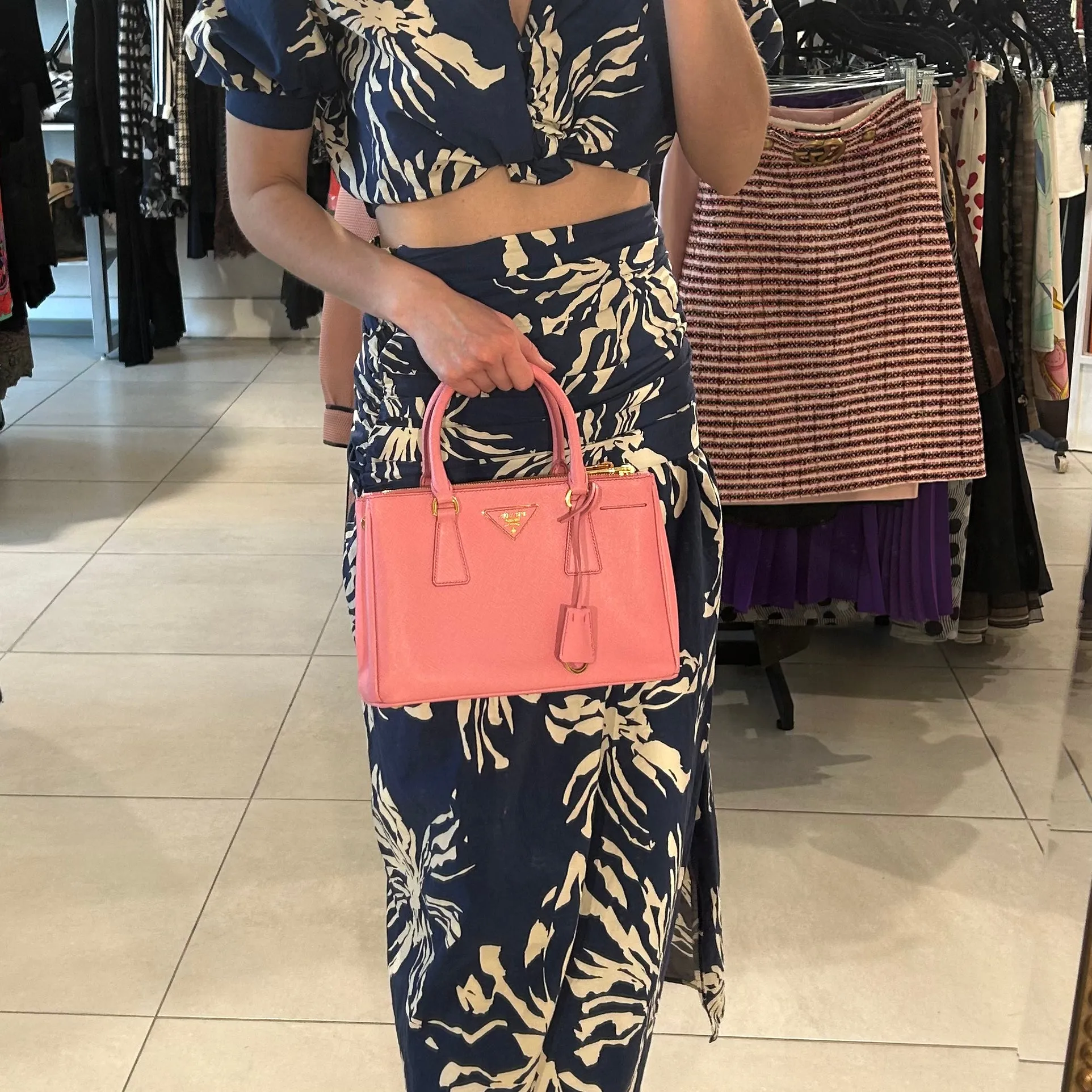 Prada Pink Galleria Saffiano Leather Bag