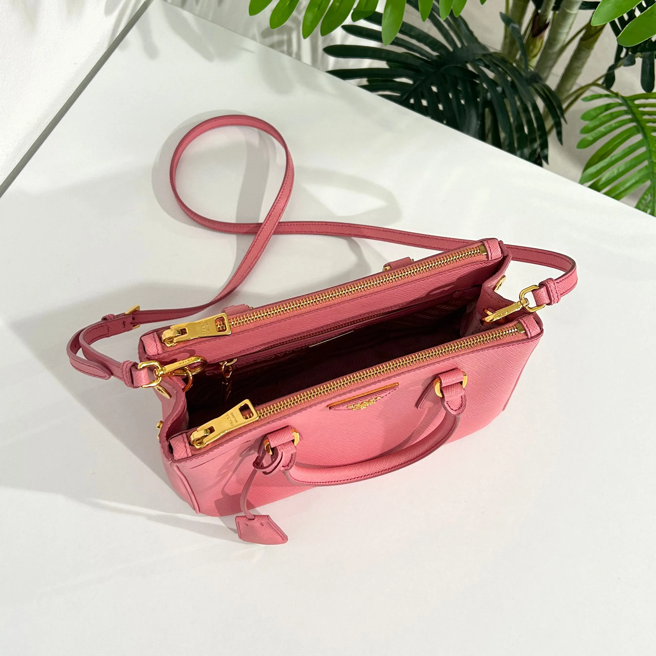 Prada Pink Galleria Saffiano Leather Bag