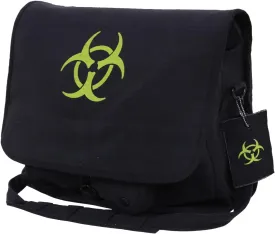 Rothco Bio-Hazard Vintage Canvas Messenger Bag, Black