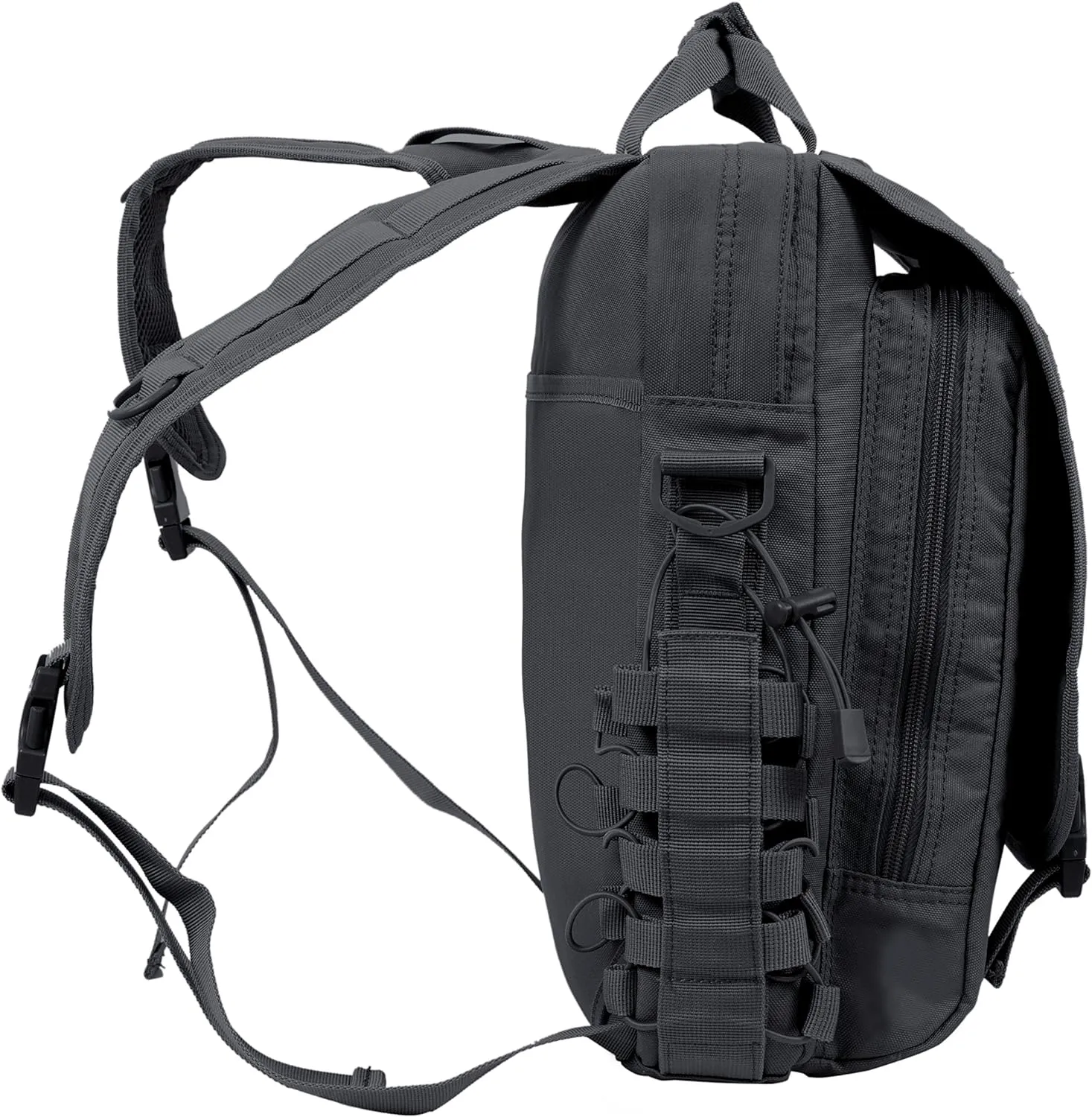 Seibertron Waterproof Molle Tactical 14"(inch) Laptop Sling BAG Backpack Black