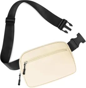 TORRYZA 2L Capacity Cross Body Fanny Packs for Women Men with Adjustable Strap, Lightweight Everywhere Belt Bag Bum Bag for Walking Workout Outdoors Casual (Beige)