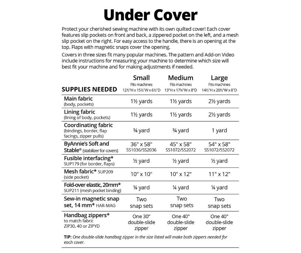 Under Cover - Patterns ByAnnie