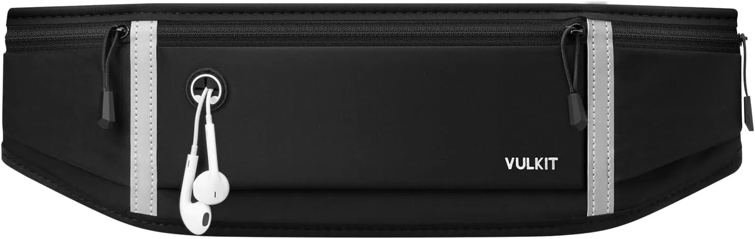 VULKIT Slim Running Belt for Women & Men, Cell Phone Holder for Running, Workout Fanny Pack, Running Bag, Money Belt, Runners Essentials Gear Accessories, Fits All Phones, Running Pouch for Men