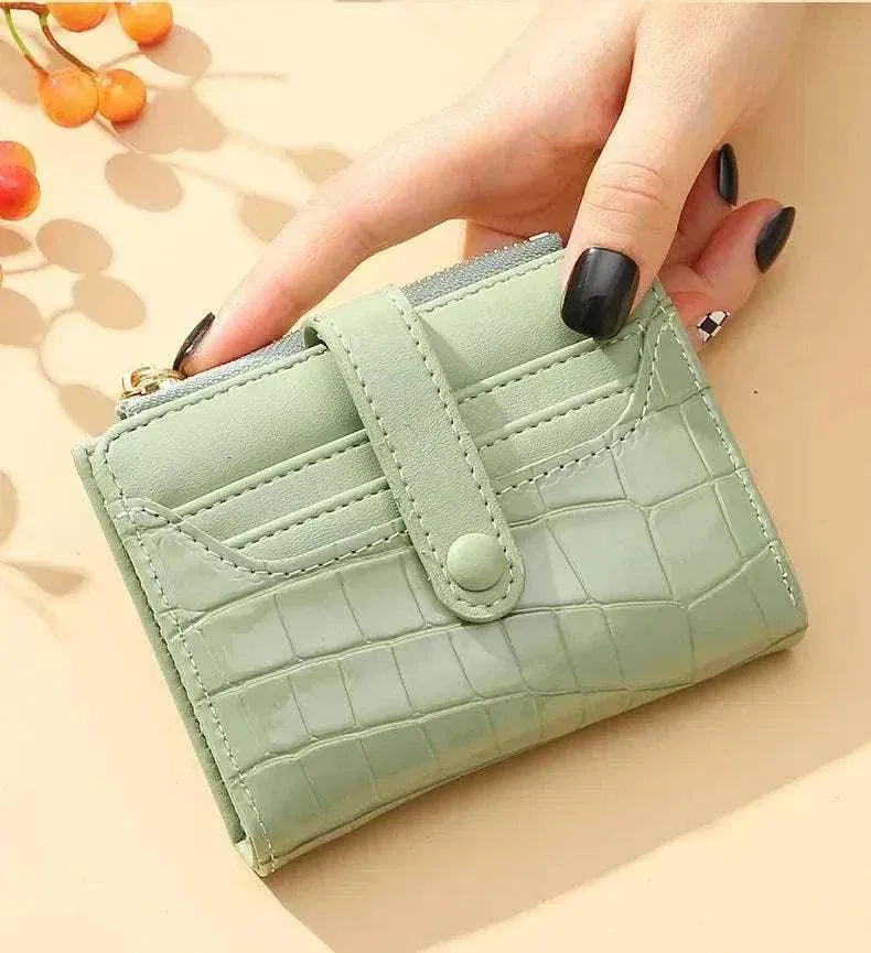 Women Short Wallet - Luxury Compact Fashion Leather Wallet - WWC005