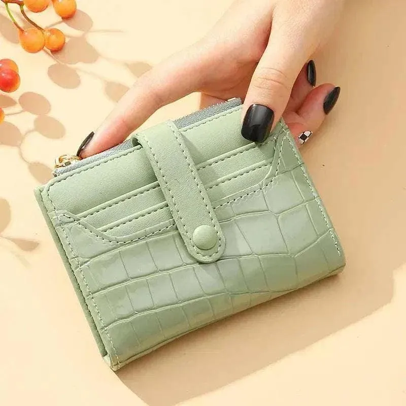 Women Short Wallet - Luxury Compact Fashion Leather Wallet - WWC005