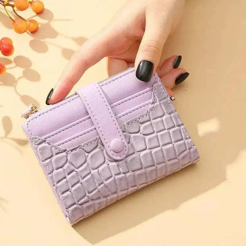 Women Short Wallet - Luxury Compact Fashion Leather Wallet - WWC005
