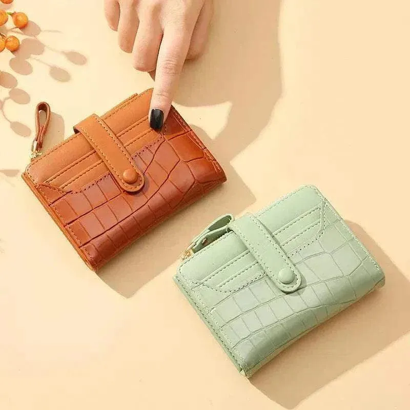 Women Short Wallet - Luxury Compact Fashion Leather Wallet - WWC005