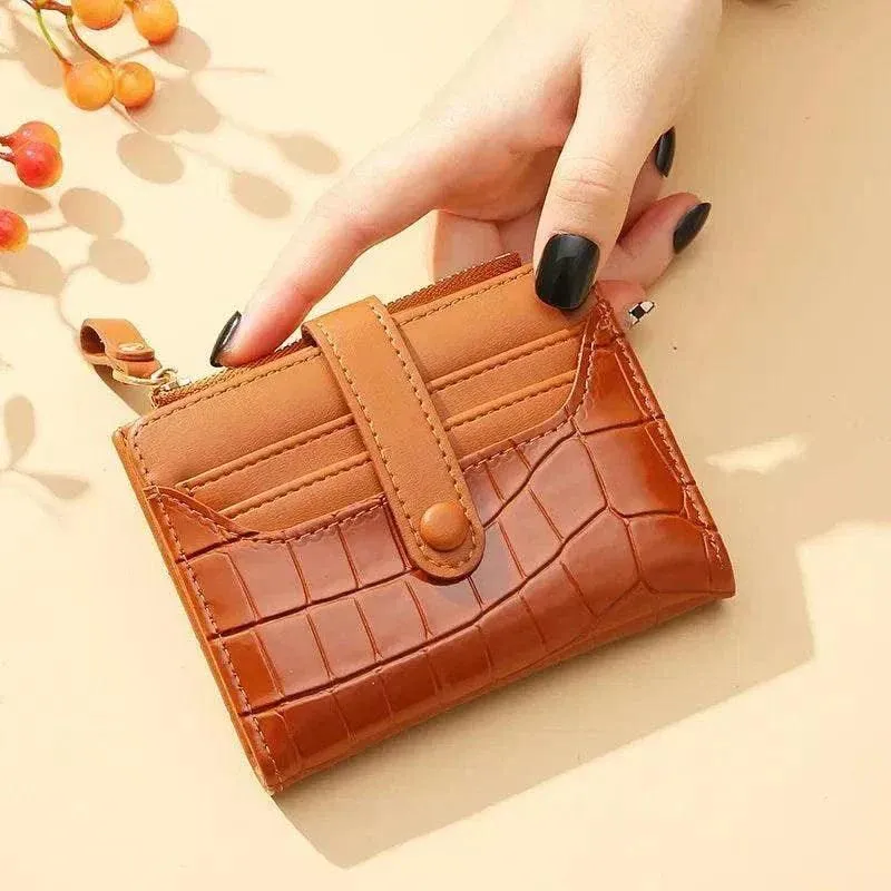 Women Short Wallet - Luxury Compact Fashion Leather Wallet - WWC005
