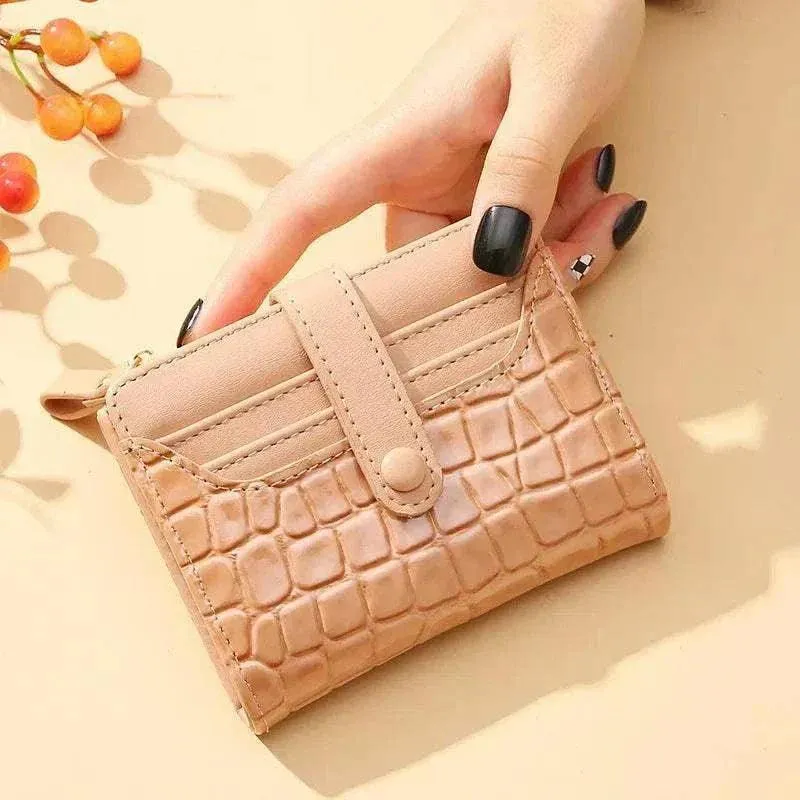 Women Short Wallet - Luxury Compact Fashion Leather Wallet - WWC005