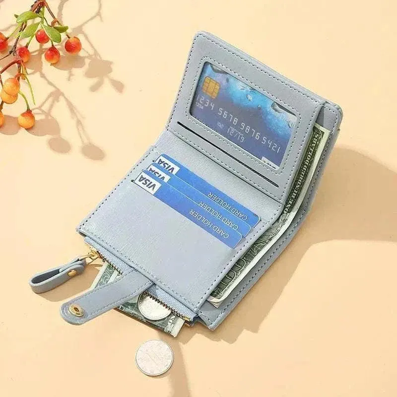 Women Short Wallet - Luxury Compact Fashion Leather Wallet - WWC005
