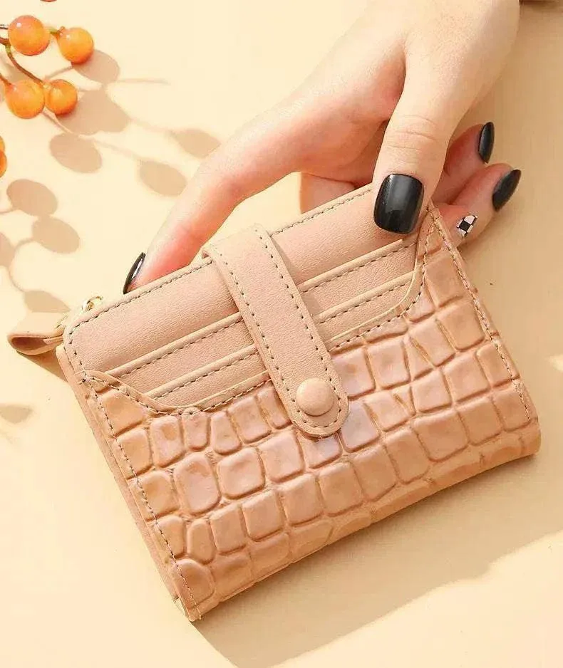 Women Short Wallet - Luxury Compact Fashion Leather Wallet - WWC005