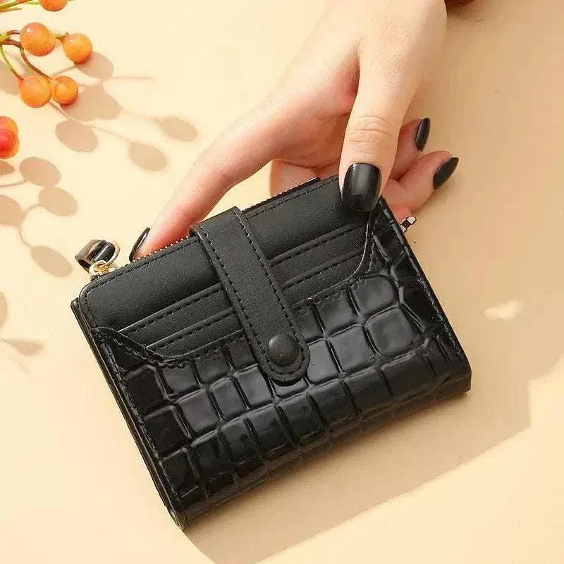 Women Short Wallet - Luxury Compact Fashion Leather Wallet - WWC005