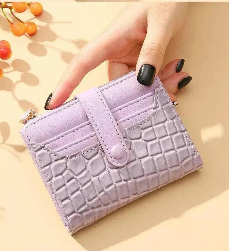 Women Short Wallet - Luxury Compact Fashion Leather Wallet - WWC005