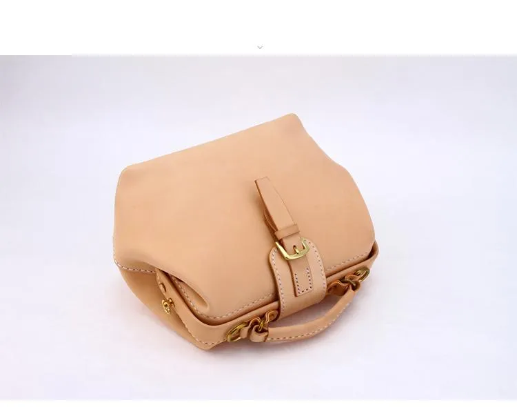 Womens Beige Leather doctor Handbags