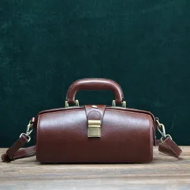 Women's Leather Doctor Bag Gladstone Style Handbags