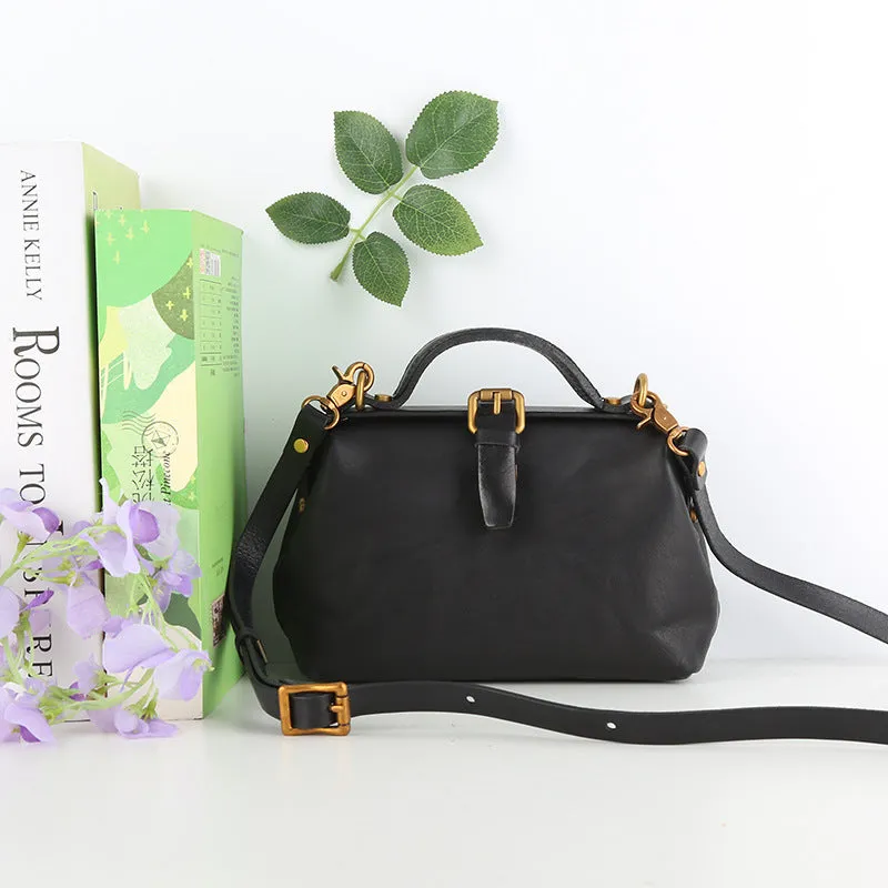 Women's Small Doctor Style Handbag Dr Bag Purse